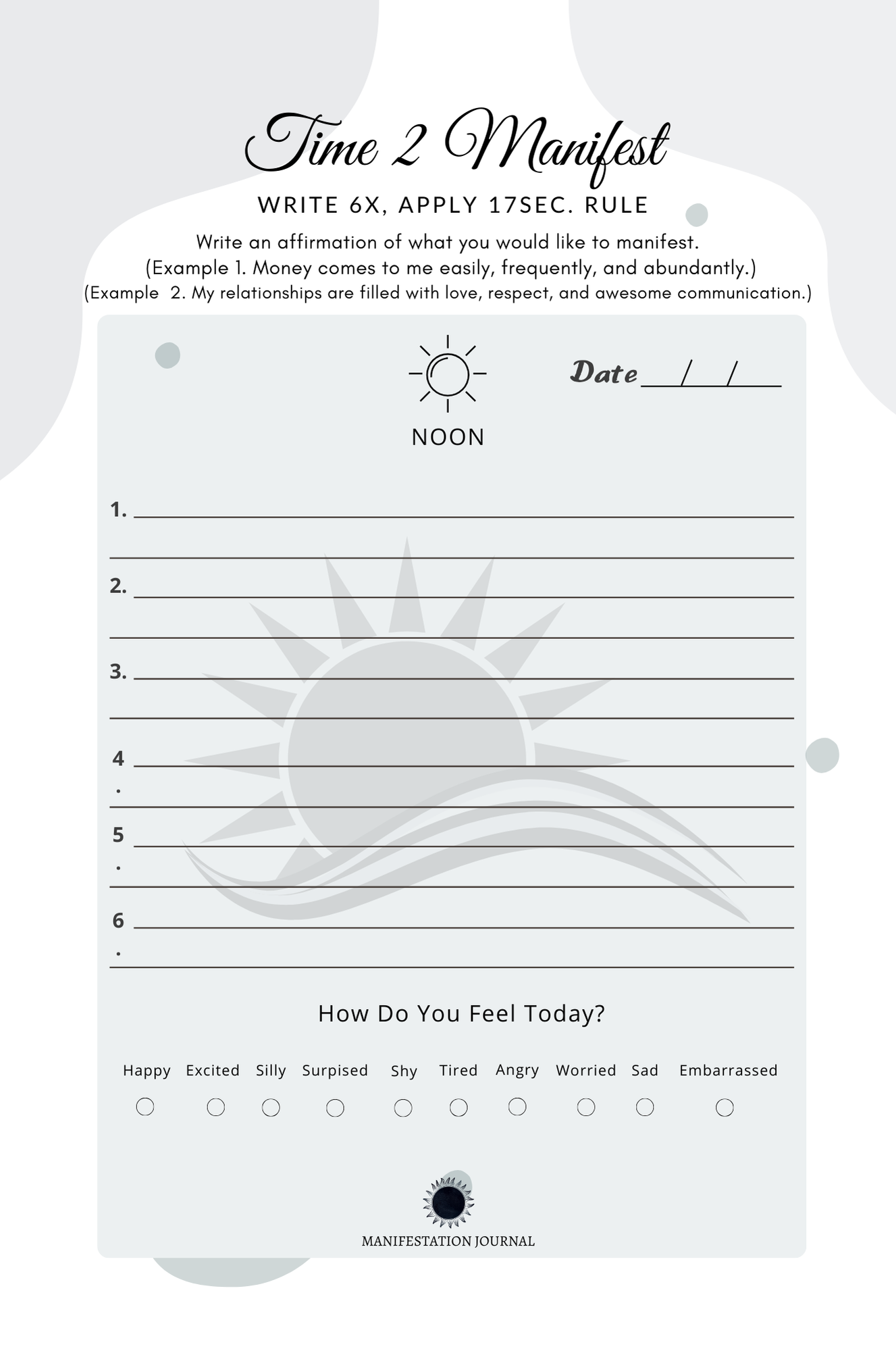 MANIFESTATION JOURNAL - THE BUTTERFLY EFFECT