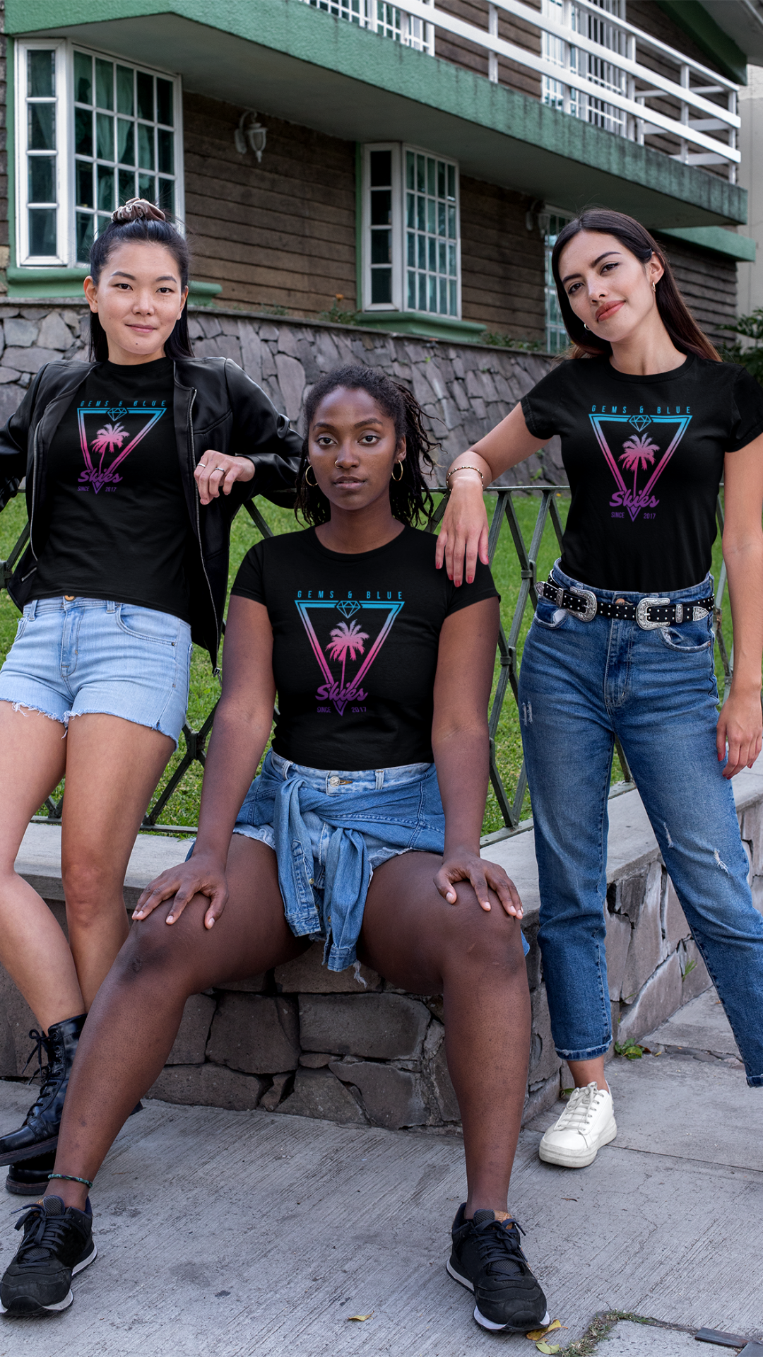 Women's Gems & Blue Skies t-shirt