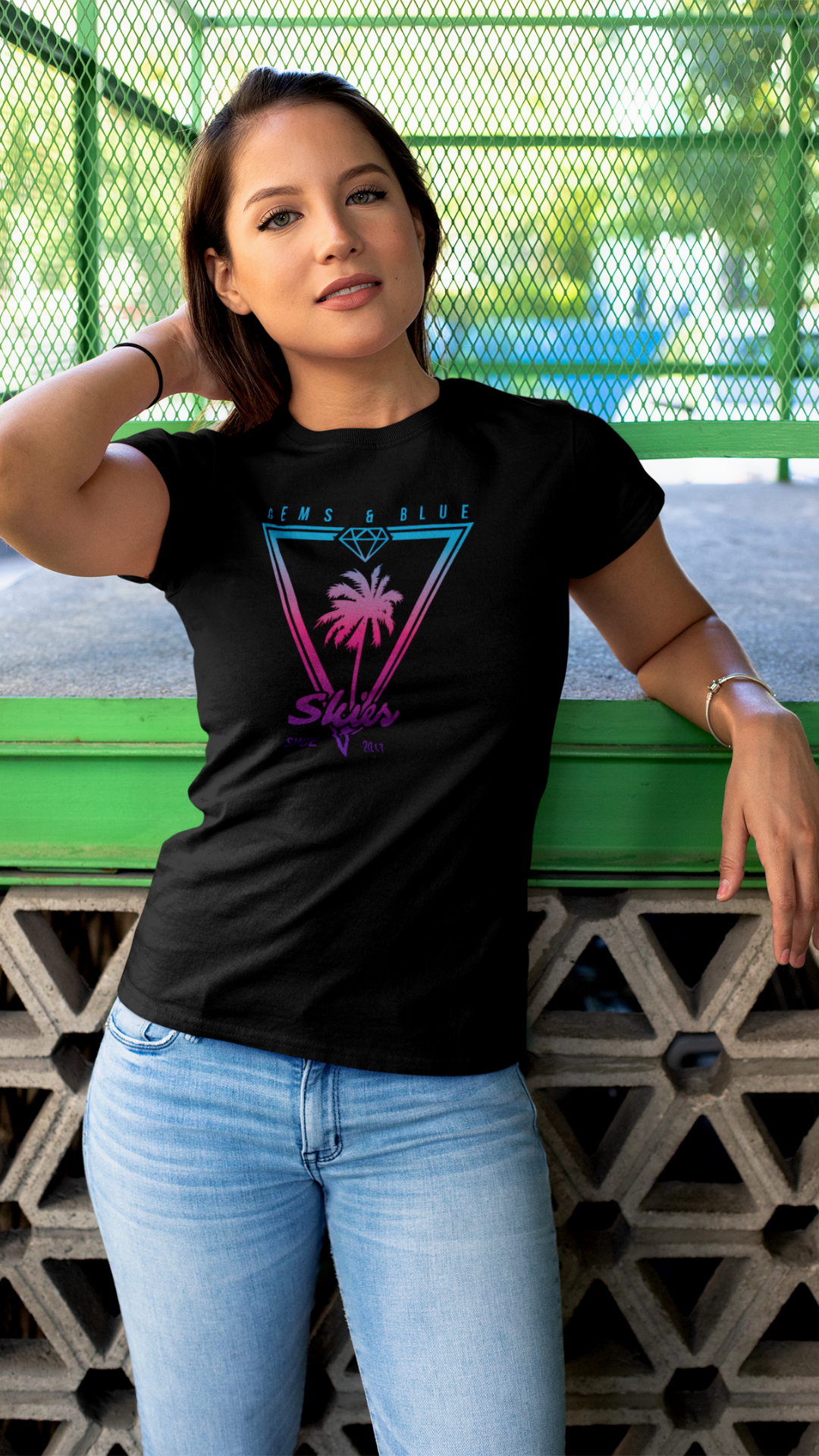 Women's Gems & Blue Skies t-shirt